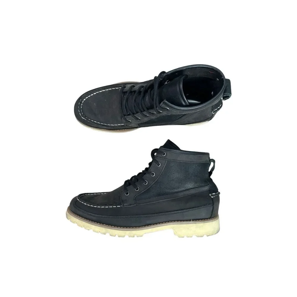 American Eagle Outfitters Men’s 13 Black Chukka Combat Cow Leather Lace up Boots